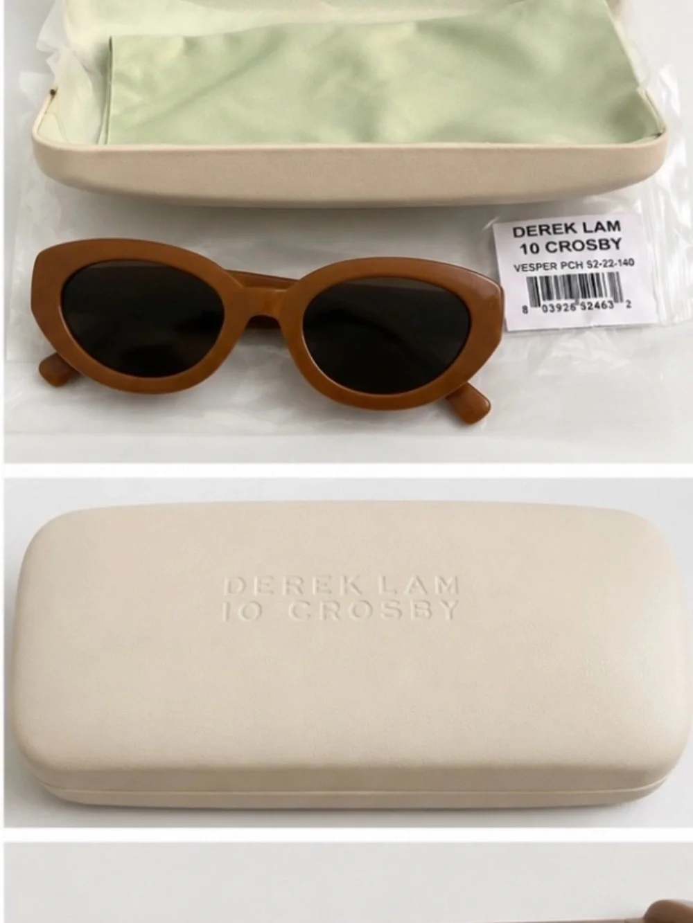 Derek Lam Brown Oval Sunglasses (Vesper)